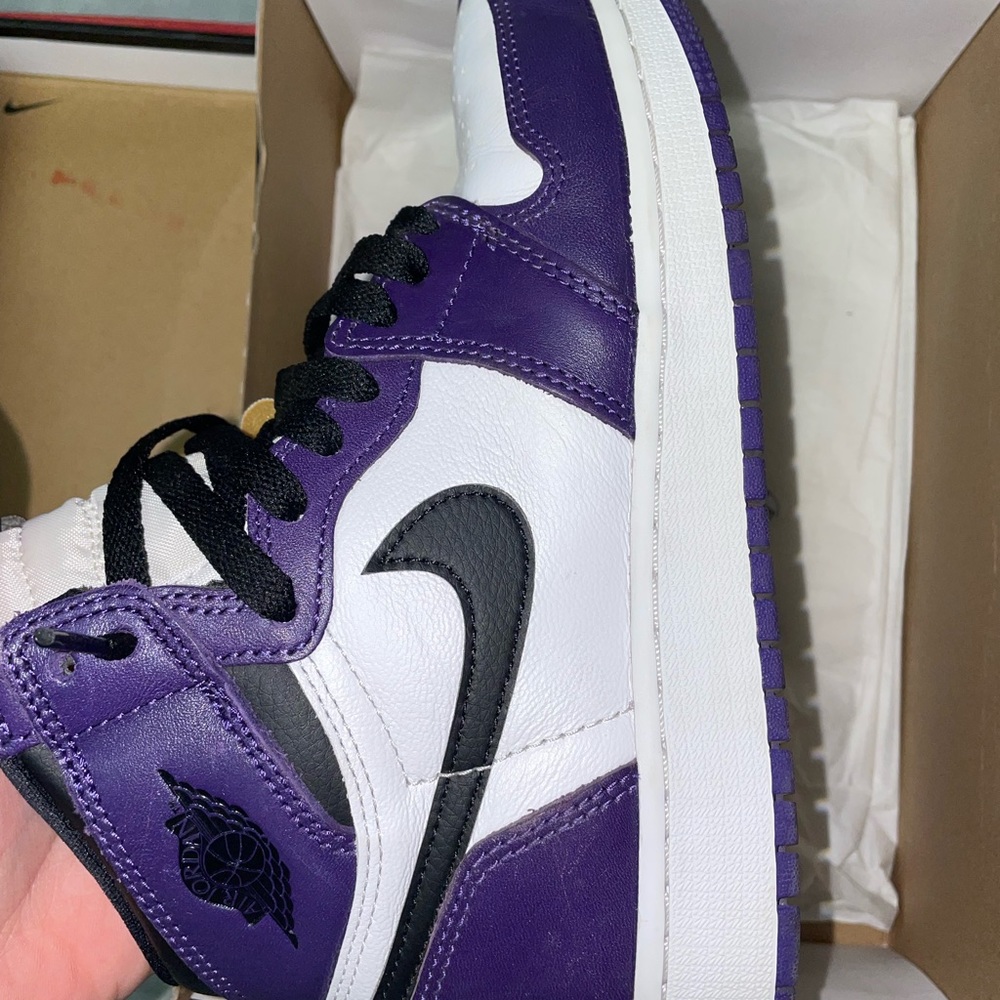 Air Jordan 1 High Retro GS Court Purple/Black/White